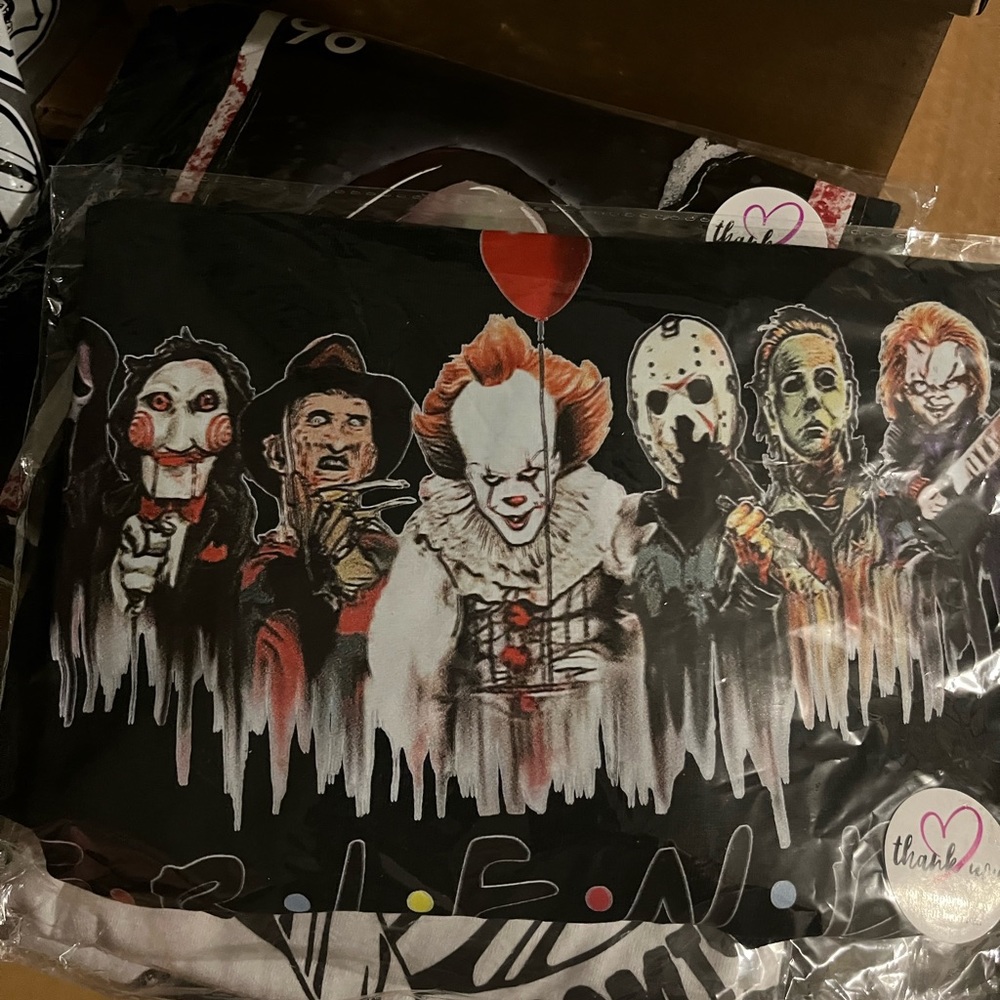 Custom-made Halloween T-shirts.